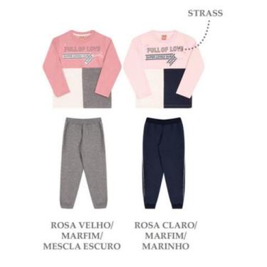 Imagem de Conjunto moletom infantil inverno feminino e masculino - Trenzinho Rou