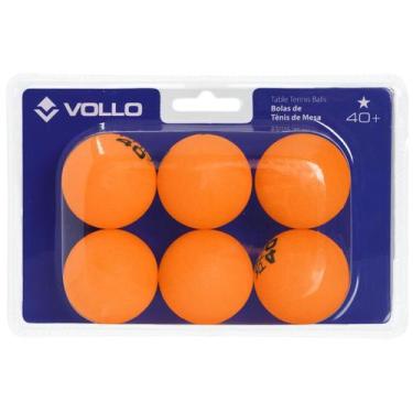 Imagem de Bola de Tênis de Mesa Vollo 1 Estrelas com 06 Bolas Laranja