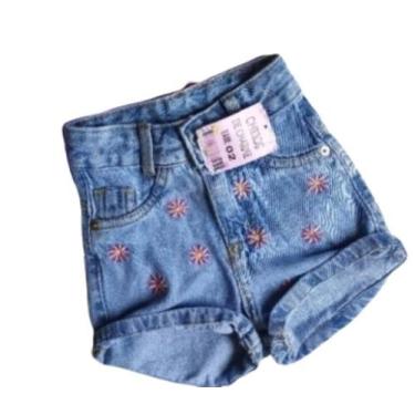 Imagem de Short jeans Disney feminino - roupa menina - Cheios de charme, Flor, 6
