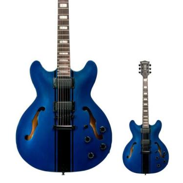 Imagem de Guitarra Semi Acústica Waldman GHO220S MLB Metallic Blue
