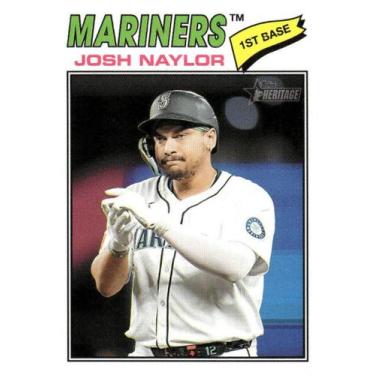 Imagem de Card de Beisebol 2026 Topps Heritage 129 Josh Naylor - Marca Própria