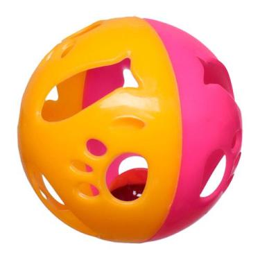 Imagem de Brinquedo P/gatos Bola C/ Guizo 9Cm Colorido Ringo Pet 0089