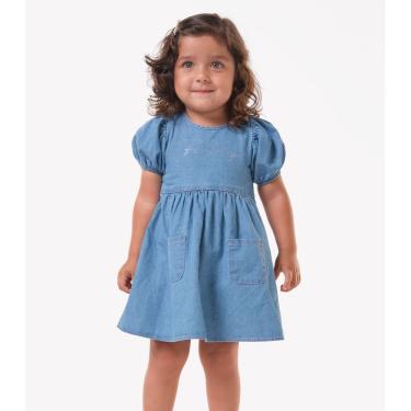 Imagem de Vestido Infantil Jeans Trick Nick Azul