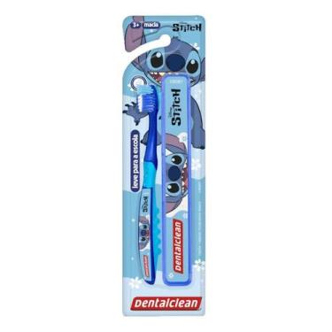 Imagem de Kit Infantil Gel Dental Escova + Estojo Stich Dentalclean