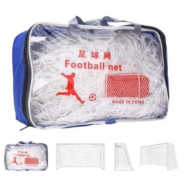 Imagem de Rede Futebol Kit 2 Uni Futsal Trava de Gol Jogo Treino Campo Quadra Sa