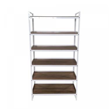 Imagem de Estante 185x36 Branco/Nogal - Completa Casa