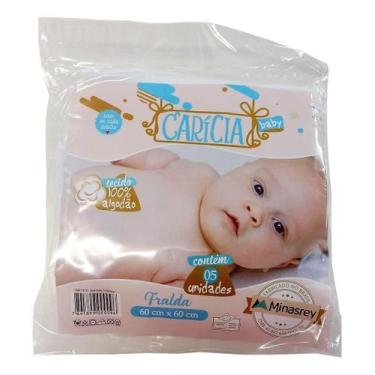 Imagem de Fralda De Pano 100% Algodao Caricia Baby Lisa Minasrey