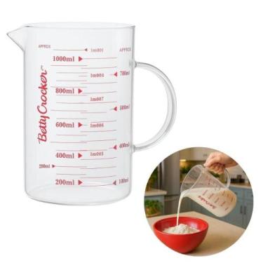 Imagem de Jarra Medidora Graduada Vidro até 1L Cozinha Betty Crocker
