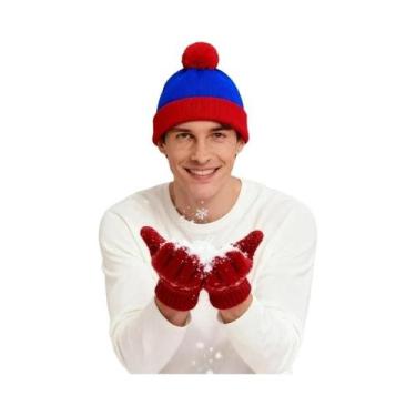 Imagem de Conjunto De Gorro De Malha Quente De Inverno E Luvas Para Homens E Mul