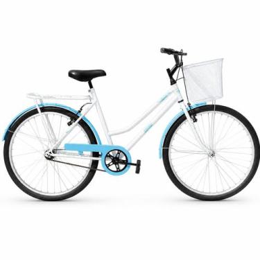 Imagem de Bicicleta Retrô Feminina Forss Rose Aro 26 - Violeta, Branco, Azul beb