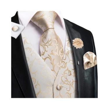 Imagem de Colete Masculino Jacquard Para Casamento E Festa De Negócios, Conjunto