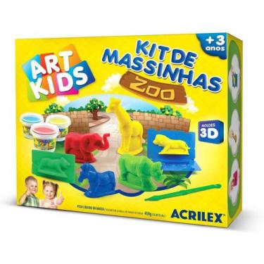 Imagem de Kit De Massinhas Art Kids Zoológico 450g Com Moldes
