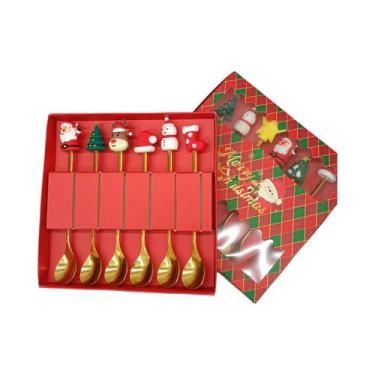 Imagem de Conjunto De Garfo E Colher De Aço Inoxidável Para O Natal 2/6 Peças, U