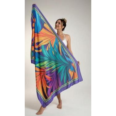 Imagem de Canga De Praia Estampada 1,00x1,50 Florido - Congratulations Store