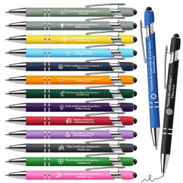 Imagem de Canetas Vebermo 15 Unidades com Stylus para Tela Sensível ao Toque