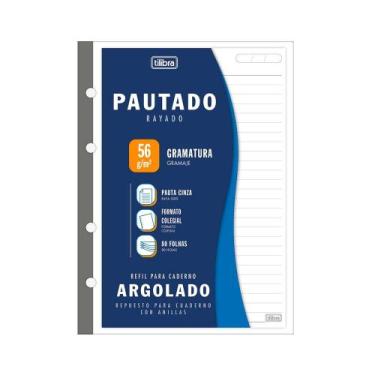 Imagem de Refil Caderno Argolado Colegial 80 Fls Tiliflex Tilibra - Pautado 1