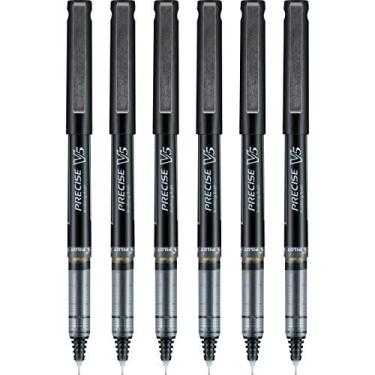 Imagem de Pilot Canetas esferográficas Precision V5 Premium, ponta extrafina, preta, pacote com 6 (13622)