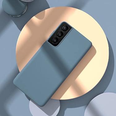 Imagem de Capa de telefone de silicone líquido para samsung galaxy s8 s9 s10 s10e s20 s21 plus 5g fe capa protetora macia ultra à prova de choque, cinza espacial, para galaxy s20