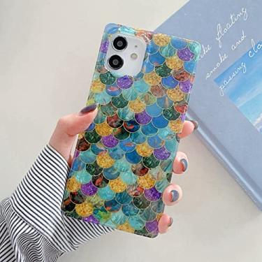 Imagem de Capa colorida à prova de choque com padrão de escama de peixe para iphone 12 11 13 pro xr x xs max 8 7 plus se 2020 capa de concha brilhante proteção contra queda, estilo 2, para iphone 12 (6.1)