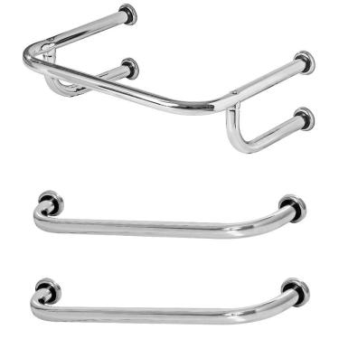 Imagem de Barra De Apoio Para Lavatório 40x60cm E 2 Barras Reta 60cm