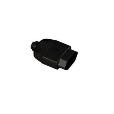 Imagem de Plug Femea 2P+T 10A 250V Preto Axial Com Prensa Cabo Weg