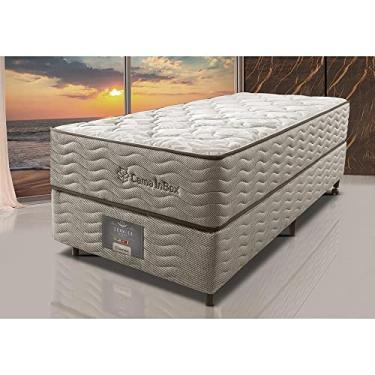 Imagem de Cama Box Solteiro Colchão Euro + Box 88x188x71 Molas Ensacadas Cama Inbox Ocean Bege