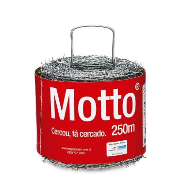 Imagem de Arame Farpado Motto 250m Prata Belgo