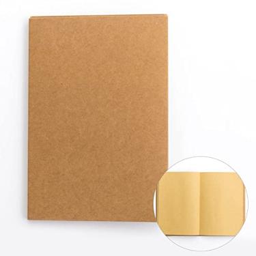 Imagem de A5 Papel Kraft Vintage Em Branco Caderno Desenho Graffiti Blocos de Escrita Blocos de Notas Papelaria Estudante Material Escolar, Kraft, 6 Pçs