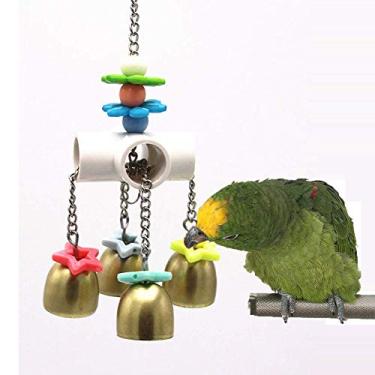Imagem de Brinquedo de sinos de papagaio de pássaro com som doce para animais de estimação Budgie Parakeet Cockatiel Conure Arara de Cockatoo Cinza Africano Amazon Lovebird Budgie Finch Cage Perch
