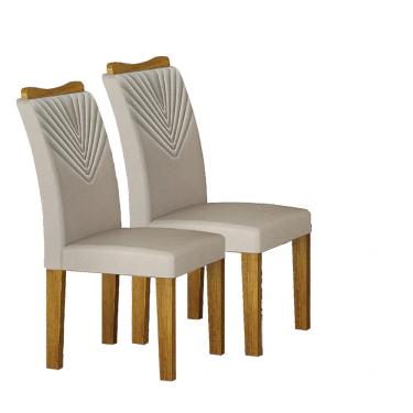 Imagem de Kit 02 Cadeiras Sala de Jantar Clara MDF Moveis Leifer