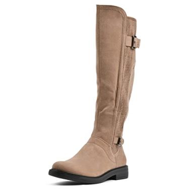 Imagem de WHITE MOUNTAIN Bota feminina de cano alto com meditação, Castanho/Tecido, 9