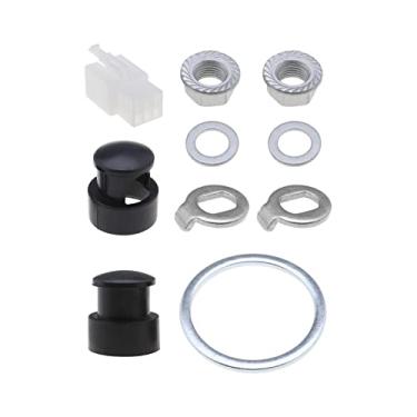 Imagem de 1 conjunto de porcas de motor de cubo de bicicleta E-Bike arruelas de segurança de bicicleta porcas de bloqueio de roda de bicicleta elétrica parafuso de parafuso do eixo do motor para motores 250W-500W com eixo de 12mm