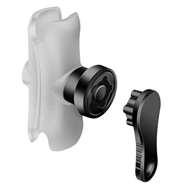 Imagem de iMESTOU Botão de segurança anti-roubo e botão de chave para montagem de soquete duplo RAM ou outro suporte de telefone de haste de bola de 1" para motocicleta/bicicleta