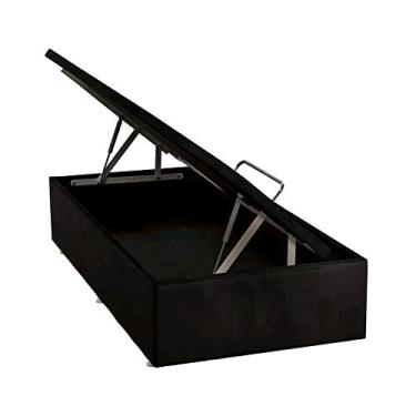 Imagem de Base Baú Physical Camurça Preto Solteiro (88x188x39) - Ortobom