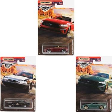 Imagem de Matchbox Limited Edition Mustang Series 3‑Pack Bundle | '19 Coupe, ’93 LX SSP Convertible & ’18 Convertible | 1:64 Die‑Cast Vehicles – Ages 3+