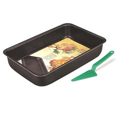 Imagem de Alumínio Fortaleza 320003 Assadeira Retangular 03 Alta Tradicional, Preto