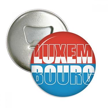 Imagem de Bandeira do país do Luxemburgo abridor de garrafas ímã de geladeira emblema multifuncional