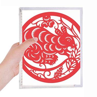 Imagem de Caderno de arte do zodíaco chinês cortado em papel diário de folha solta recarregável diário de papelaria