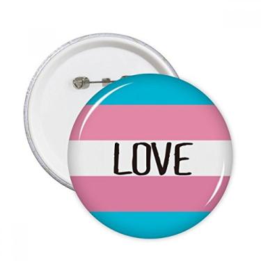 Imagem de Love Transgênero Suporte LGBT Alfinetes Redondos Emblema Botão Decoração Roupas Presente 5 peças