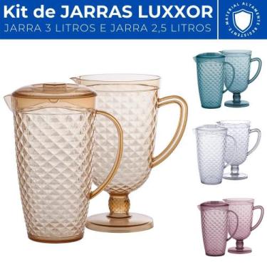 Imagem de Kit Jarra De Acrílico Com Tampa 3L + Jarra 2,5L Luxxor - Paramount