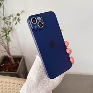 Imagem de Capa de telefone fosca ultrafina, macia e transparente para iPhone 14 Pro Max 11 13 12 Mini 7 8 Plus XS X XR Capa transparente roxa profunda, azul marinho, para iPhone 6 6s