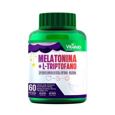 Imagem de Melatonina + L-Triptofano Vitalab 60 cápsulas 60 Cápsulas Gelatinosas Duras