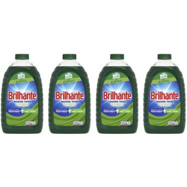 Imagem de Kit Sabão Líquido Brilhante Higiene Total - 4 Unidades 3L Cada