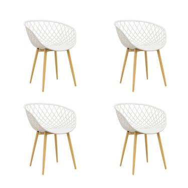 Imagem de Conjunto com 4 Cadeiras Clarice Branco
