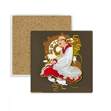 Imagem de Culture Eighteen Arhats Personalização Quadrada Porta-copos Porta-copos Porta-copos Pedra de isolamento