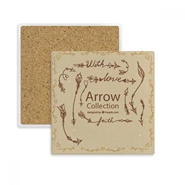 Imagem de Bohe mia wind Fashion Arrow Quadrado Porta-copos Porta-copos Caneca Subplaca Suporte de Pedra de Isolamento