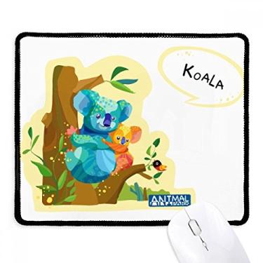 Imagem de Mousepad Austrália Koala e Eucalypt aquarela borda costurada tapete de borracha para jogos
