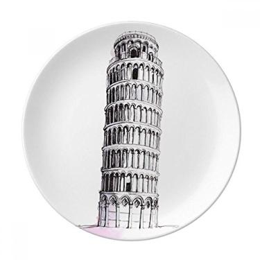 Imagem de Prato decorativo de porcelana para torre de pizza Michigan Salver louças de jantar