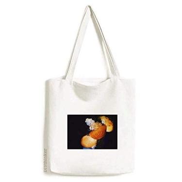 Imagem de Bolsa tiracolo de lona com organismo marítimo tropical, bolsa de compras, bolsa casual