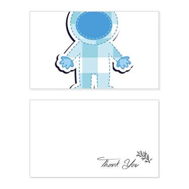 Imagem de Cartão de agradecimento de aniversário e astronauta do universo e alienígena